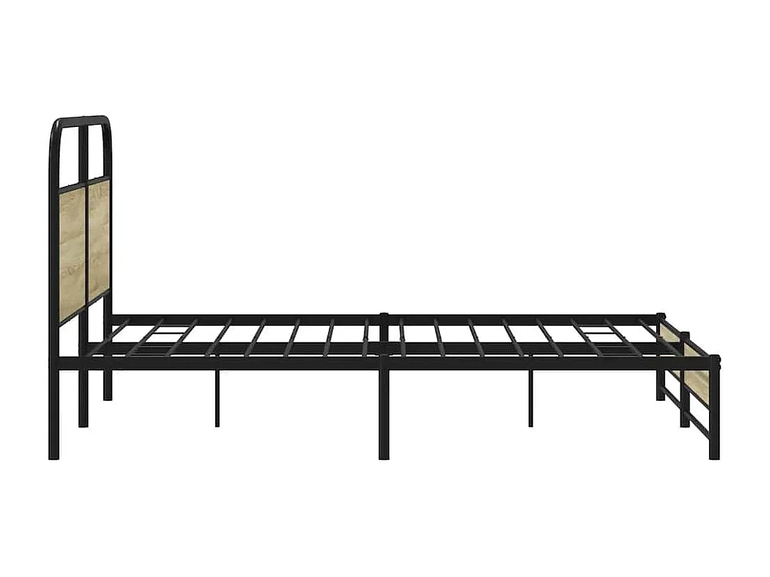 Estructura de cama sin colchón 150x200 cm madera roble Sonoma