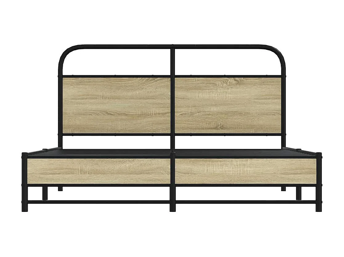 Cadre de lit sans matelas 150x200 cm chêne sonoma