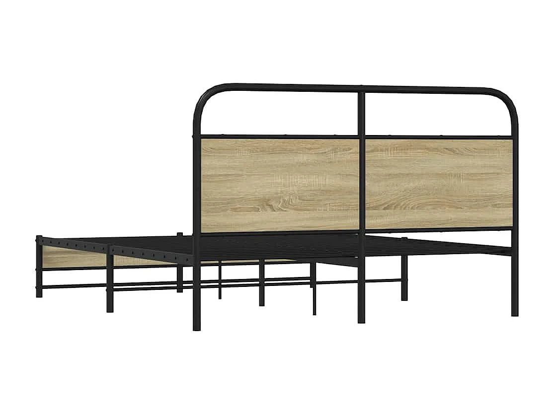 Cadre de lit sans matelas 150x200 cm chêne sonoma
