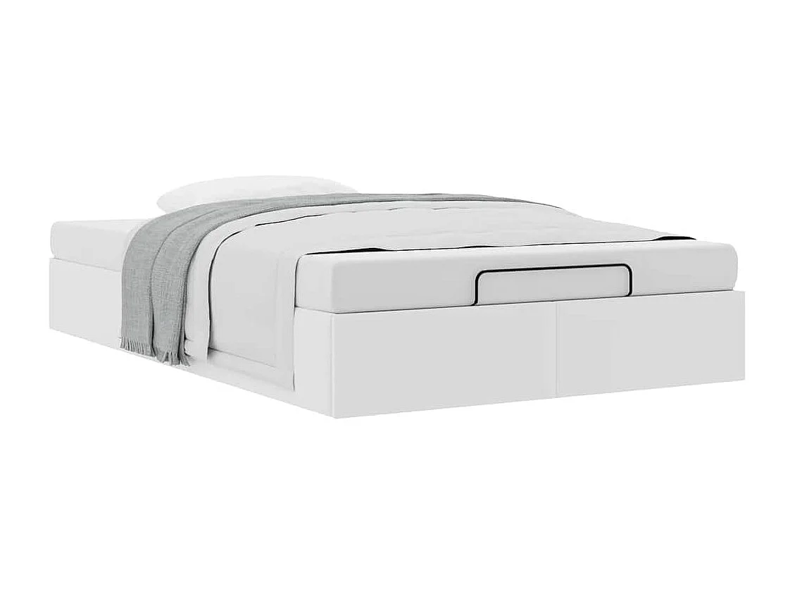 Estructura de cama otomana sin colchón blanco 120x200cm