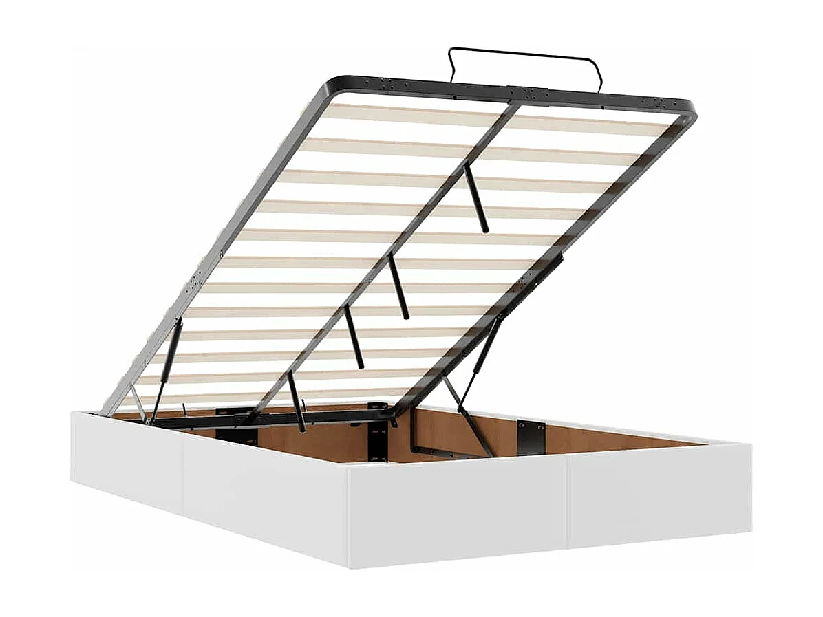 Estructura de cama otomana sin colchón blanco 120x200cm