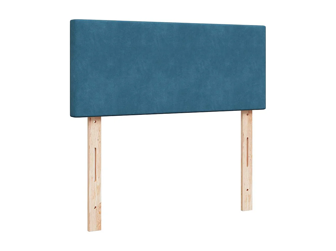 Cadre de lit ottoman avec matelas bleu foncé 120x200 cm velours
