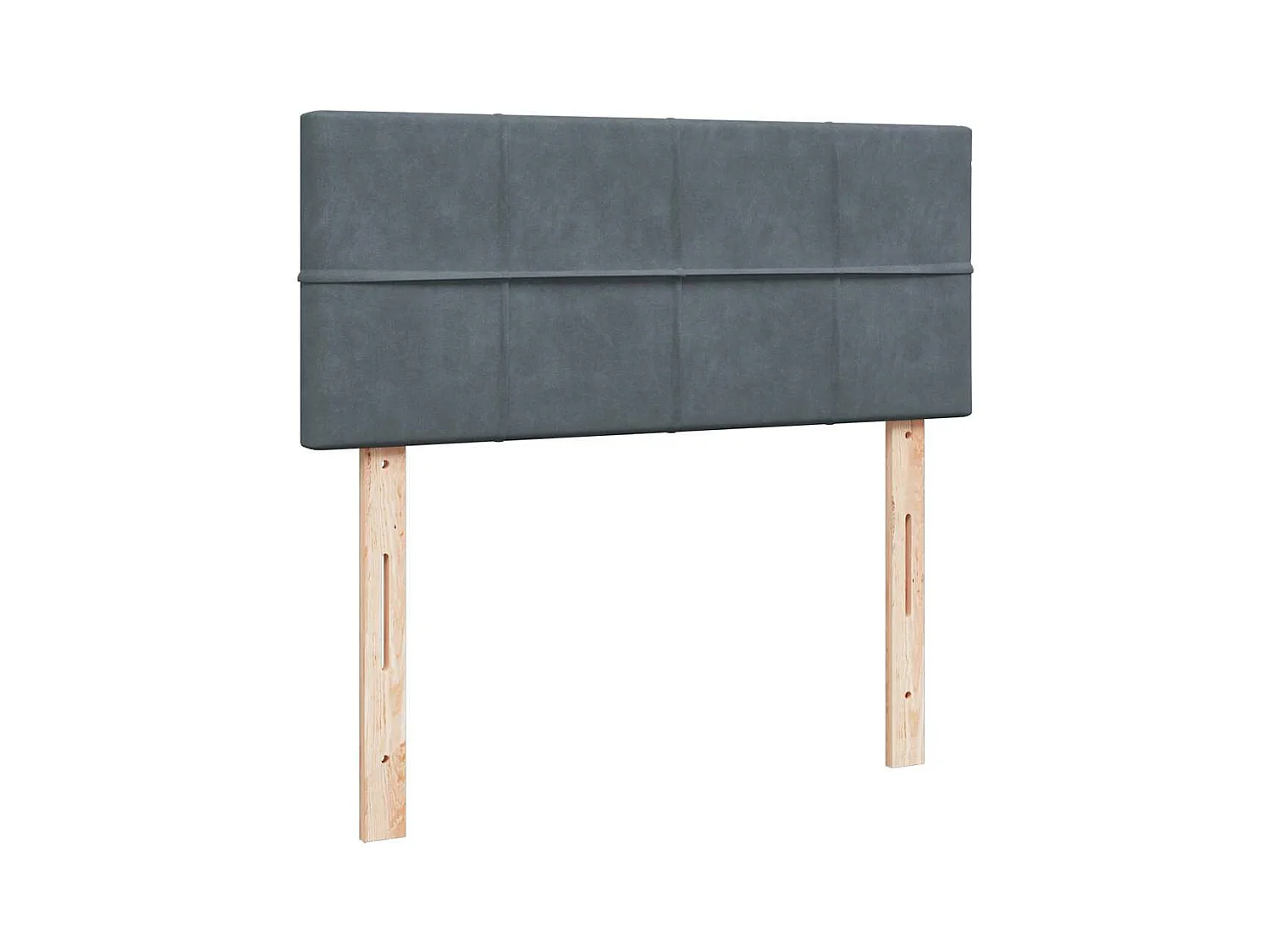Cadre de lit ottoman avec matelas gris foncé 120x190 cm velours