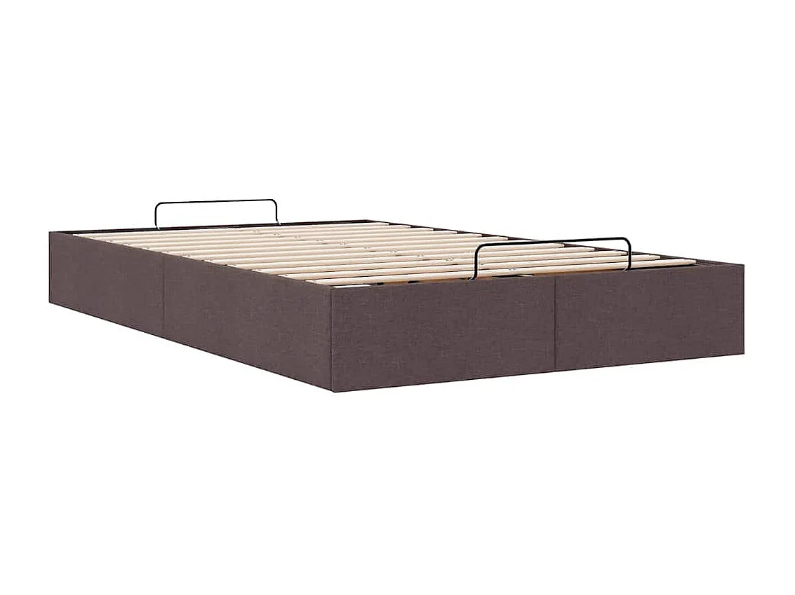Bedframe zonder matras 120x190 cm stof donkerbruin