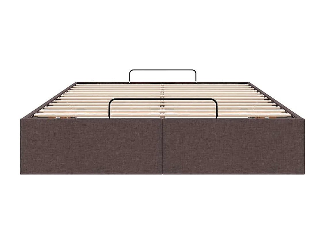 Bedframe zonder matras 120x190 cm stof donkerbruin