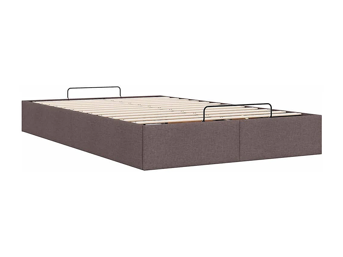 Bedframe zonder matras 120x190 cm stof donkerbruin
