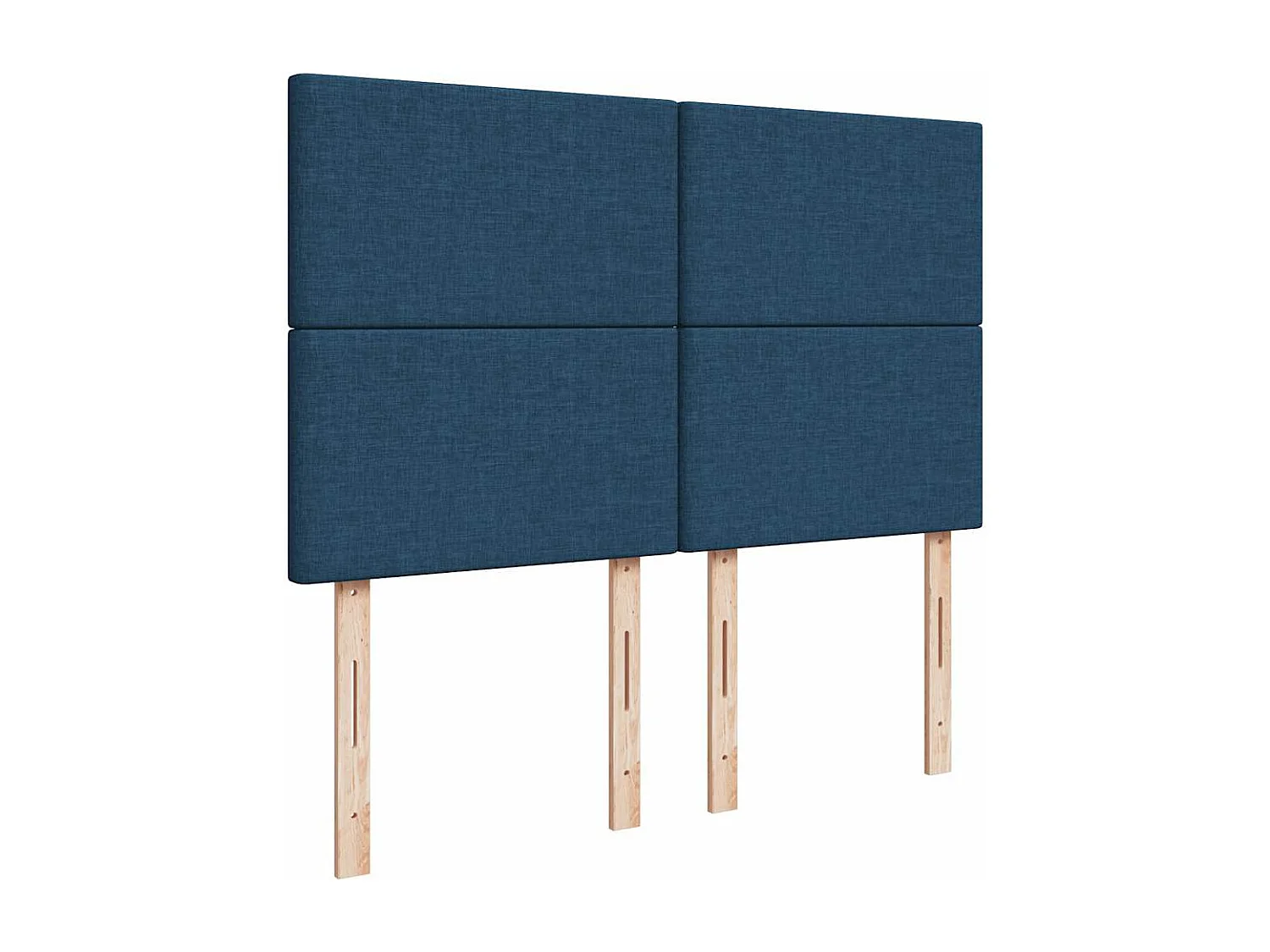 Estrutura de cama otomana com colchão tecido azul 140x200cm