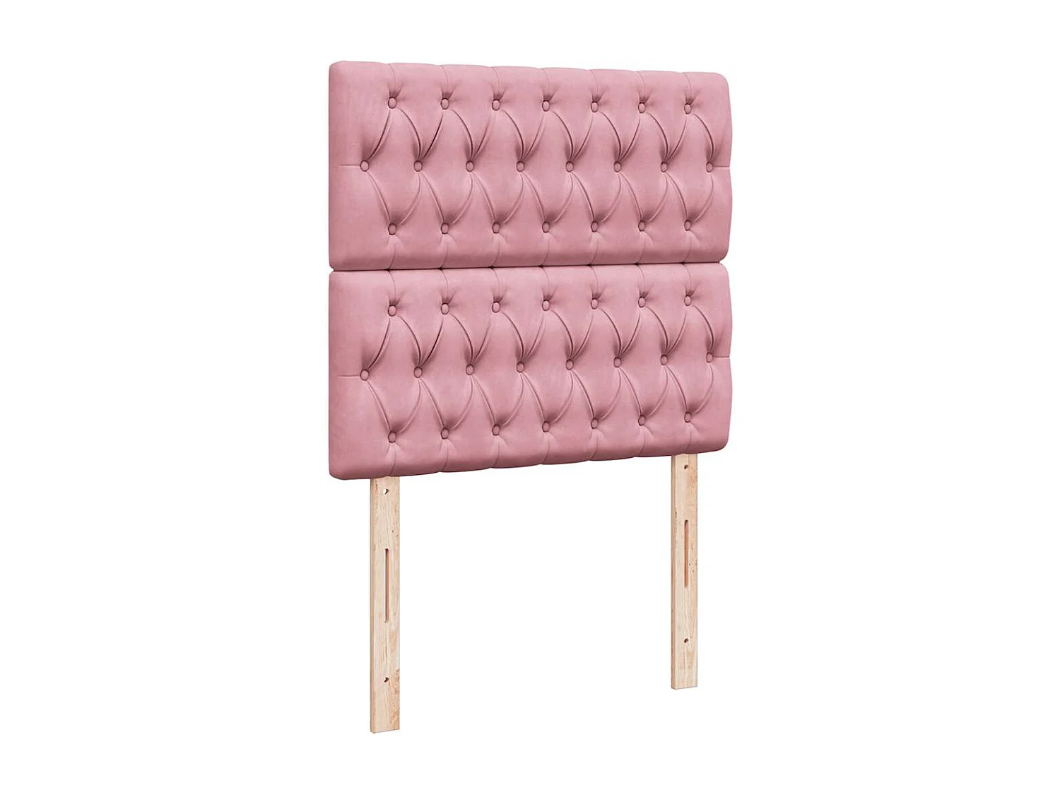 Cadre de lit ottoman avec matelas rose 100x200 cm velours