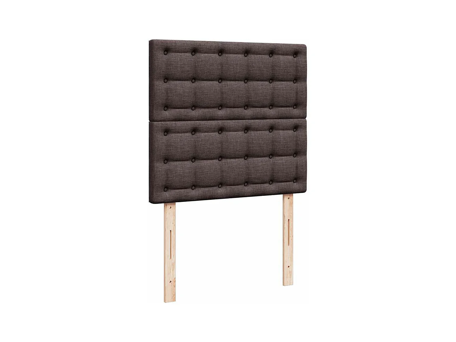 Estructura de cama otomana colchón tela marrón oscuro 100x200cm