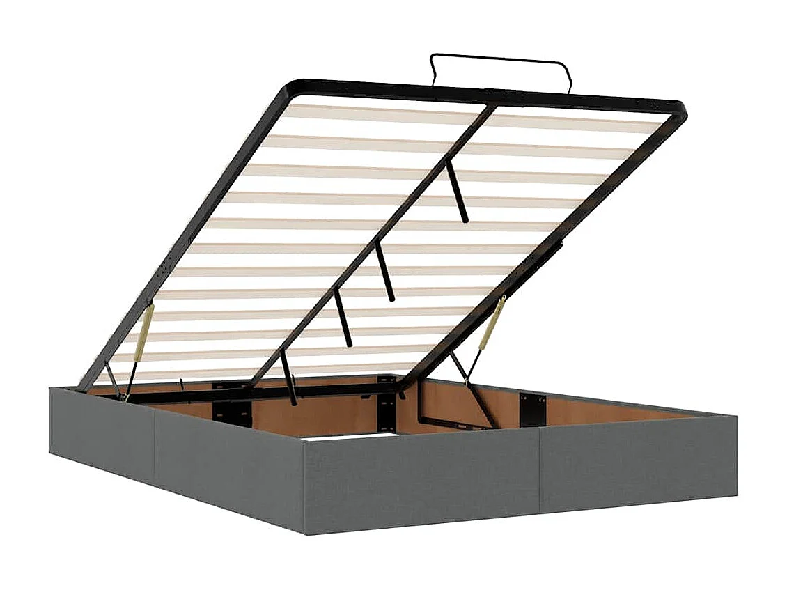 Bedframe zonder matras 140x190 cm stof donkergrijs