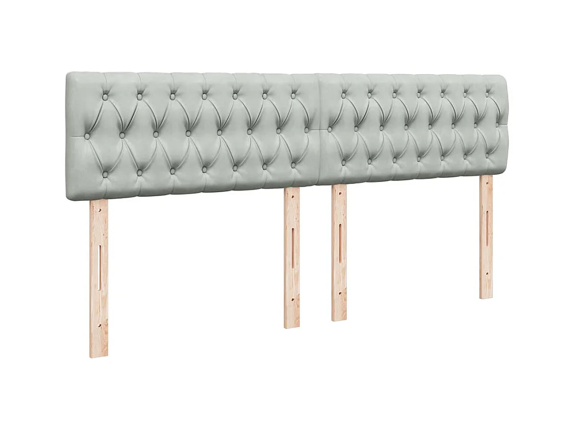 Cadre de lit ottoman avec matelas gris clair 160x200 cm velours