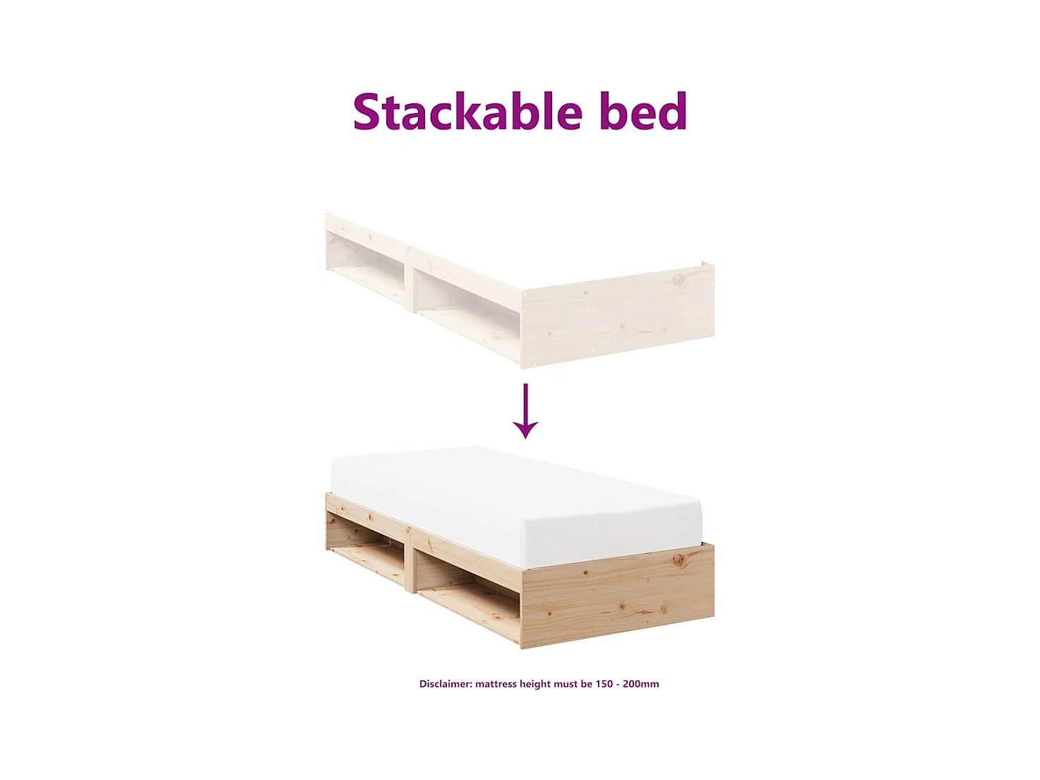 Lit de jour sans matelas 100x200 cm bois de pin massif