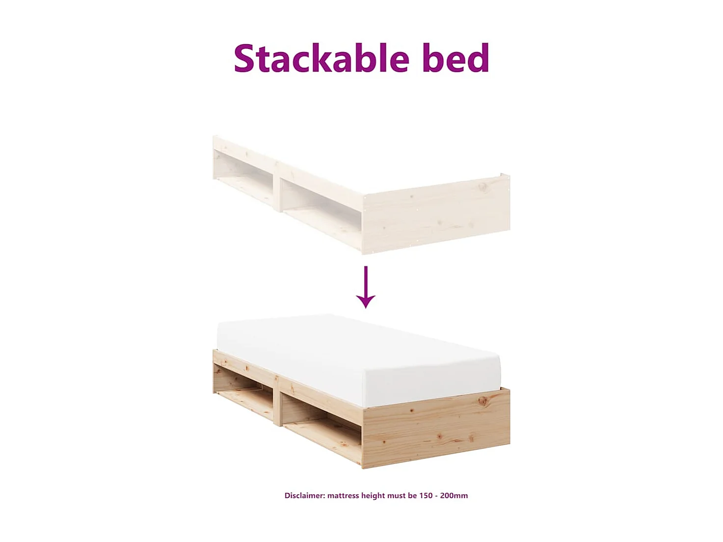 Lit de jour sans matelas 100x200 cm bois de pin massif