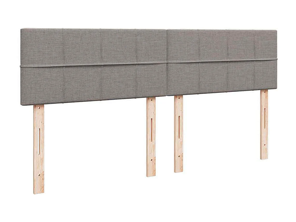 Cadre de lit ottoman avec matelas taupe 180x200 cm tissu