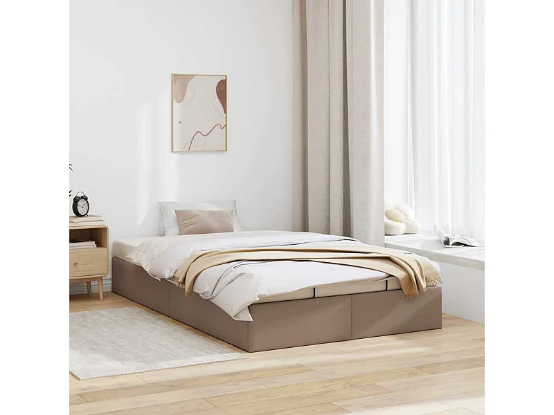 Cadre de lit ottoman sans matelas cappuccino 120x200 cm