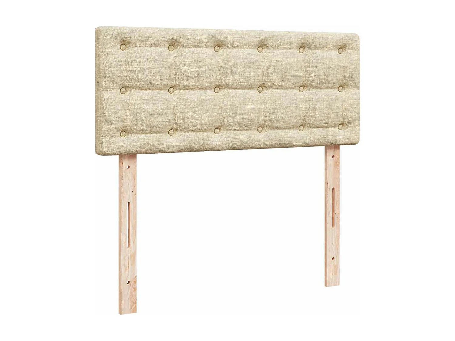 Cadre de lit ottoman avec matelas crème 120x190 cm tissu