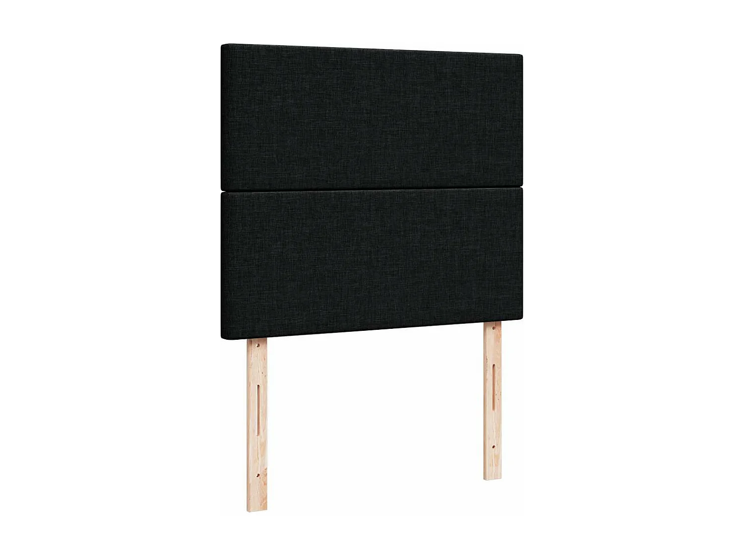 Cadre de lit ottoman avec matelas noir 120x190 cm tissu