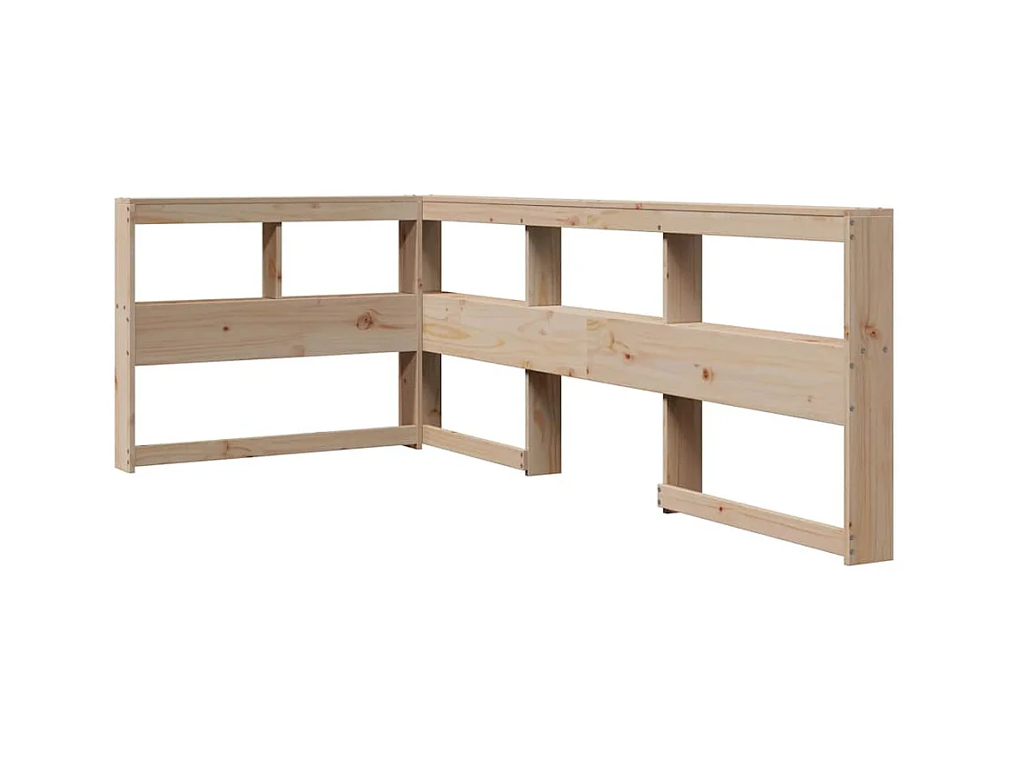 Lit bibliothèque sans matelas 90x200 cm bois de pin massif