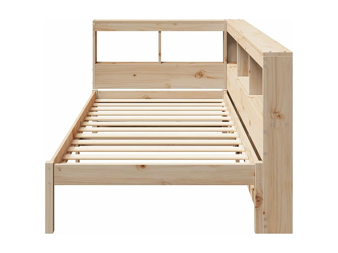 Cama com estante sem colchão 90x200 cm pinho maciço