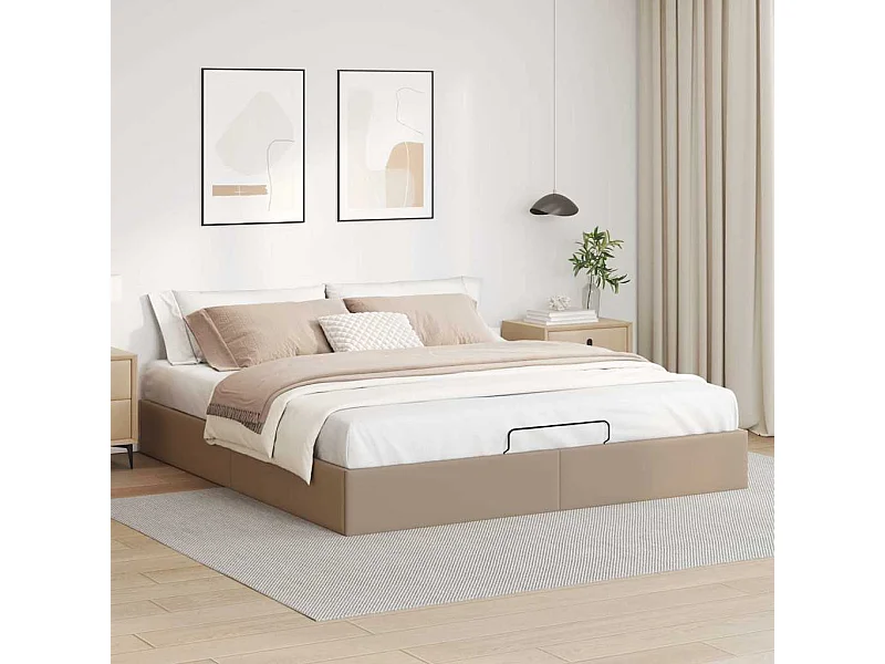 Estructura cama otomana sin colchón cappucino 160x200 cm