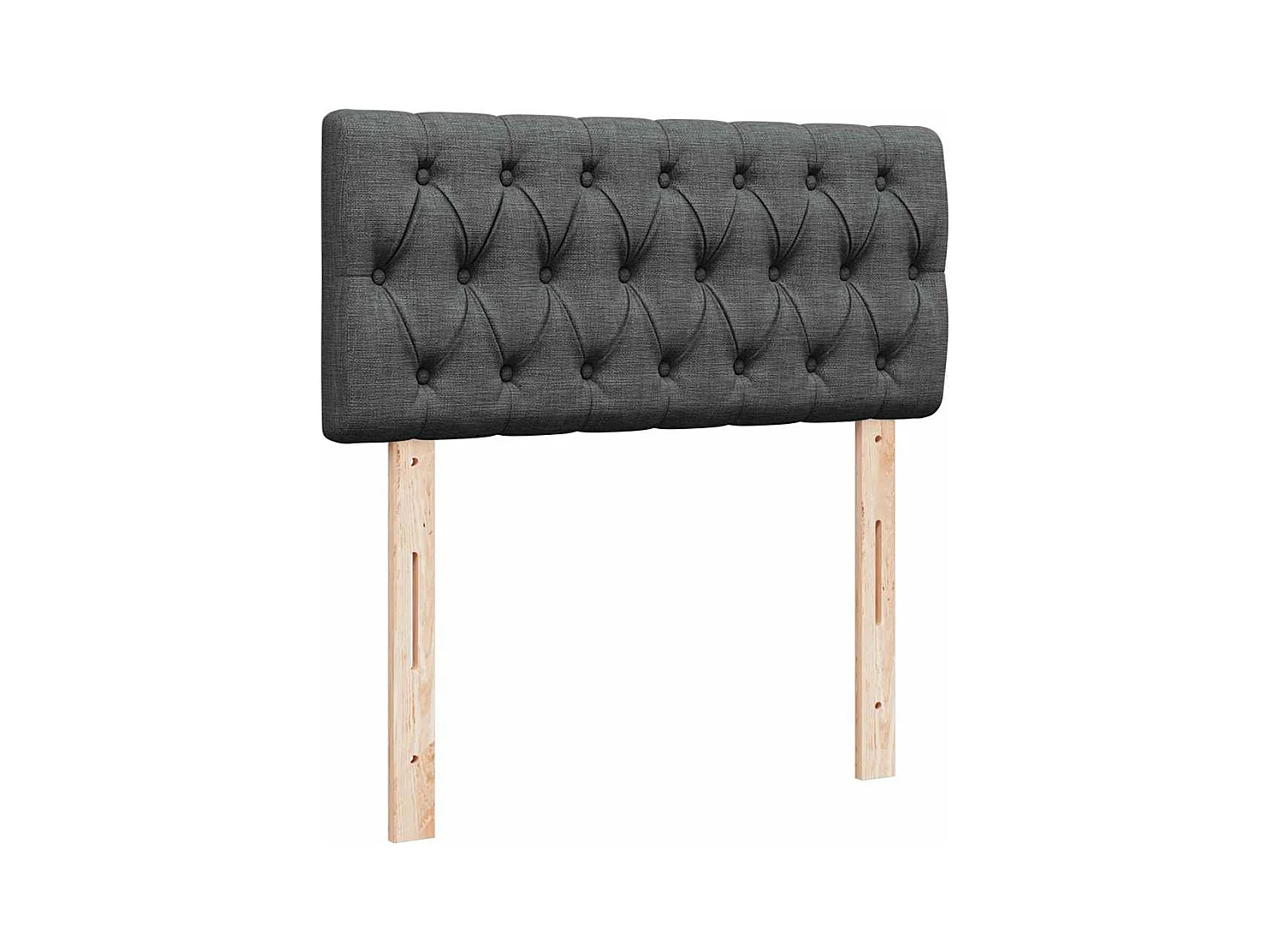 Lit ottoman avec matelas gris foncé 90x200 cm tissu