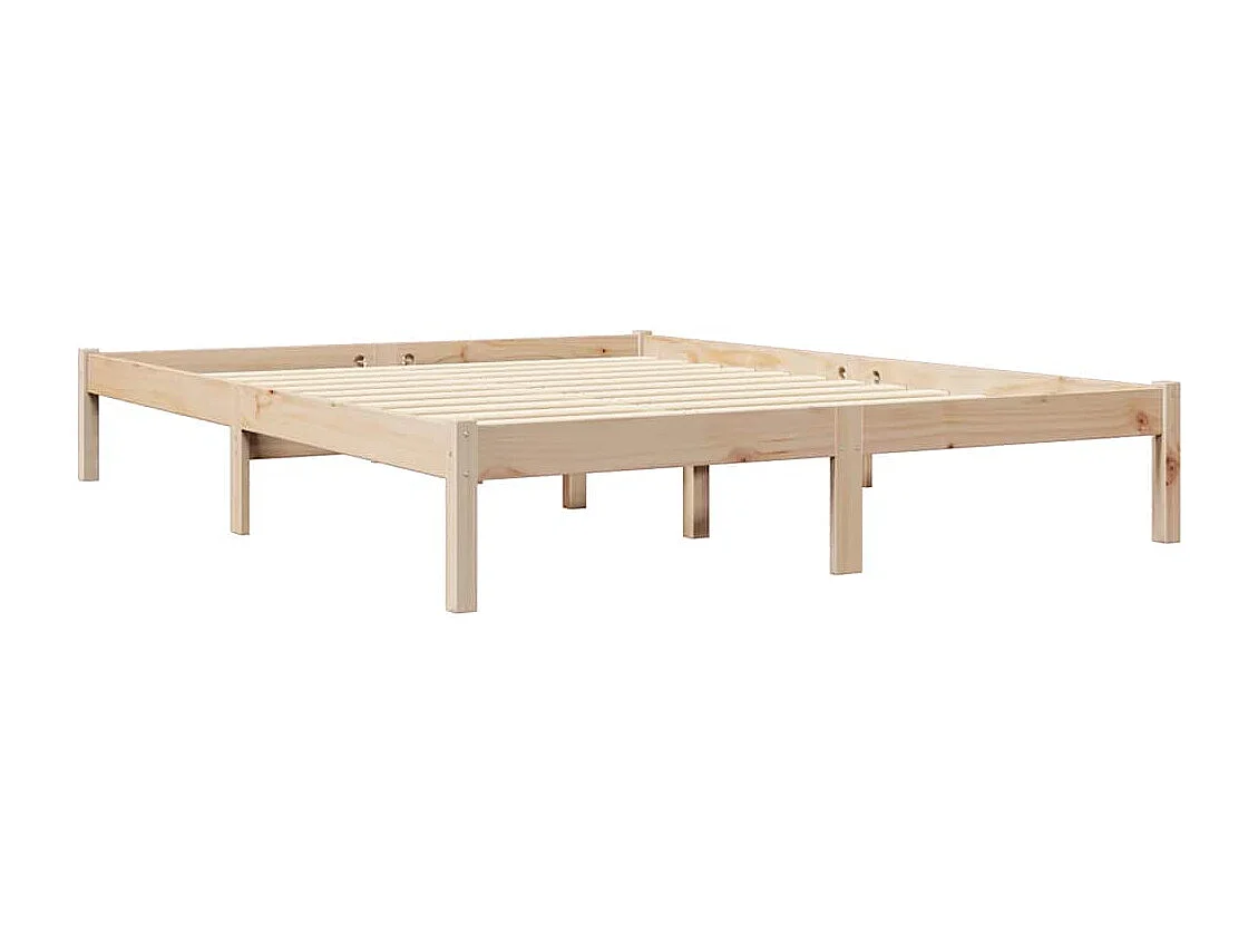 Bed met boekenkast zonder matras massief grenenhout 160x200 cm