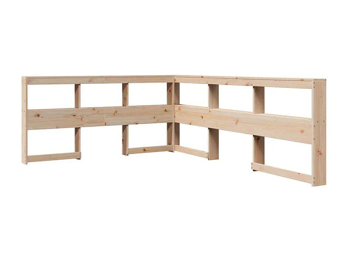 Lit bibliothèque sans matelas 160x200 cm bois massif de pin