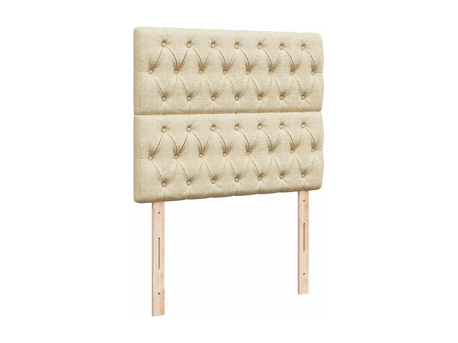 Estrutura de cama otomana com colchão 120x190 cm tecido creme