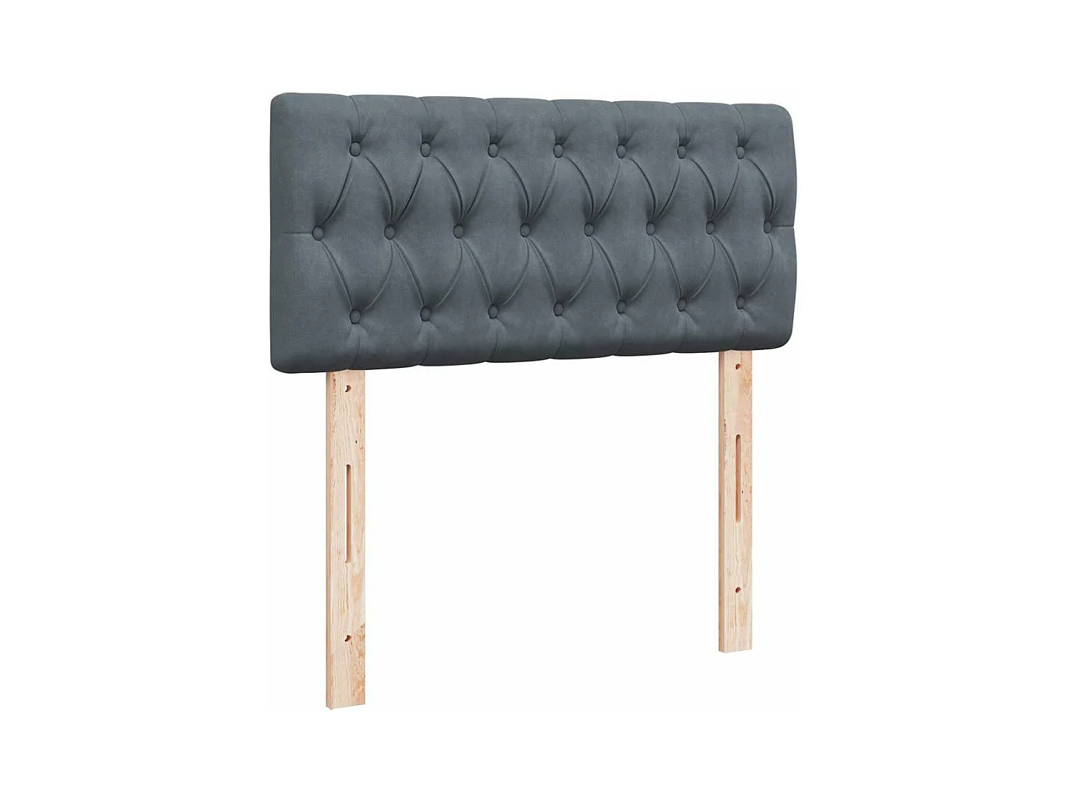 Cadre de lit ottoman avec matelas gris foncé 80x200 cm velours