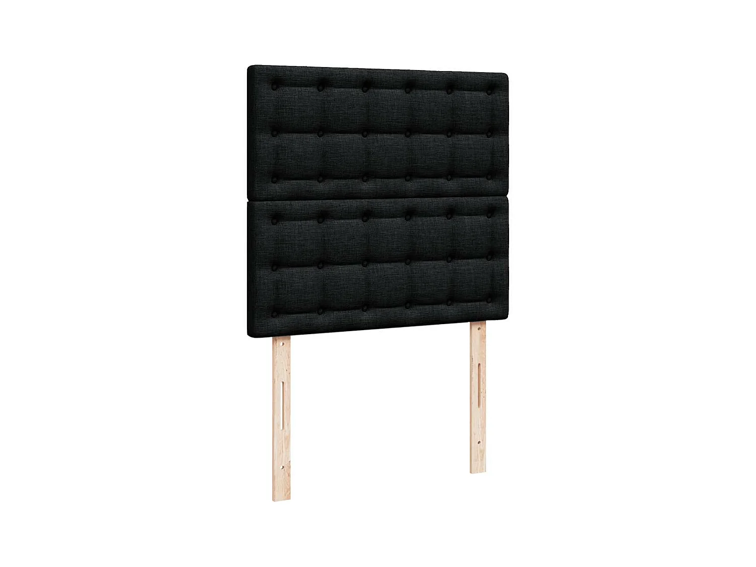 Estrutura de cama otomana com colchão preto tecido