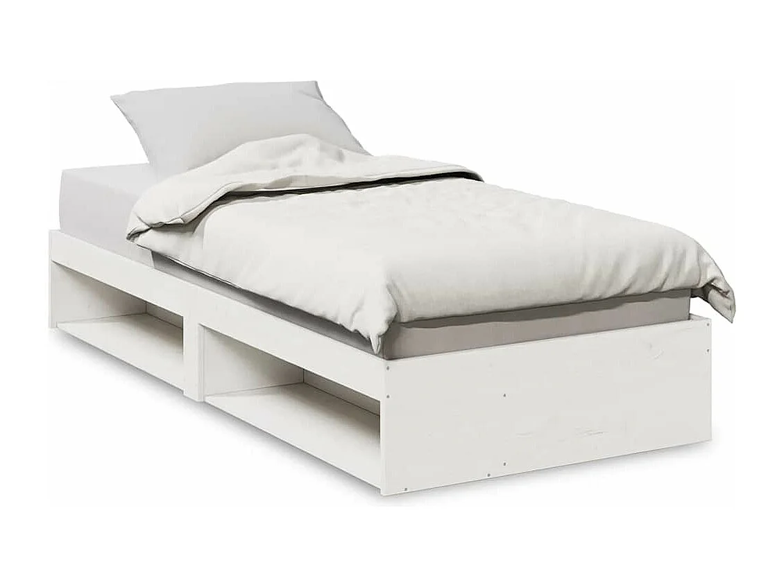 Lit de jour sans matelas blanc 100x200 cm bois de pin massif