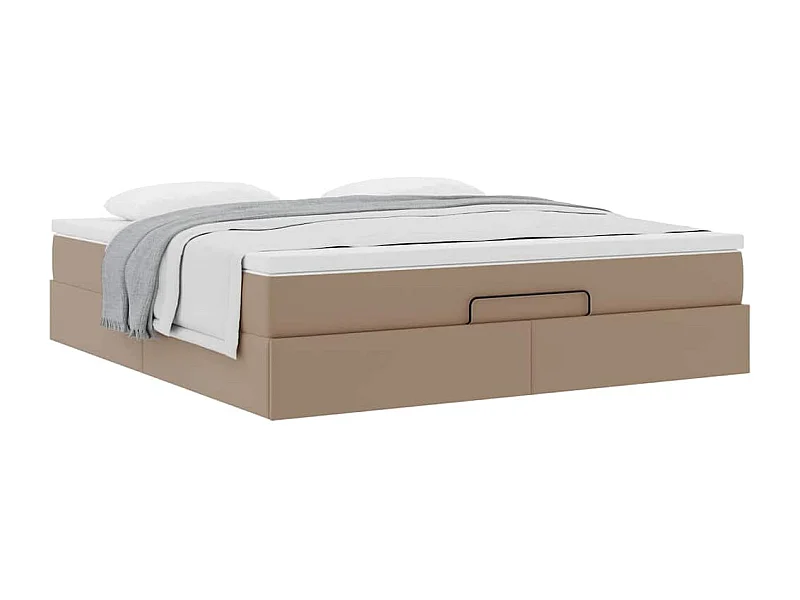 Estrutura de cama otomana com colchão cappucino 160x200 cm