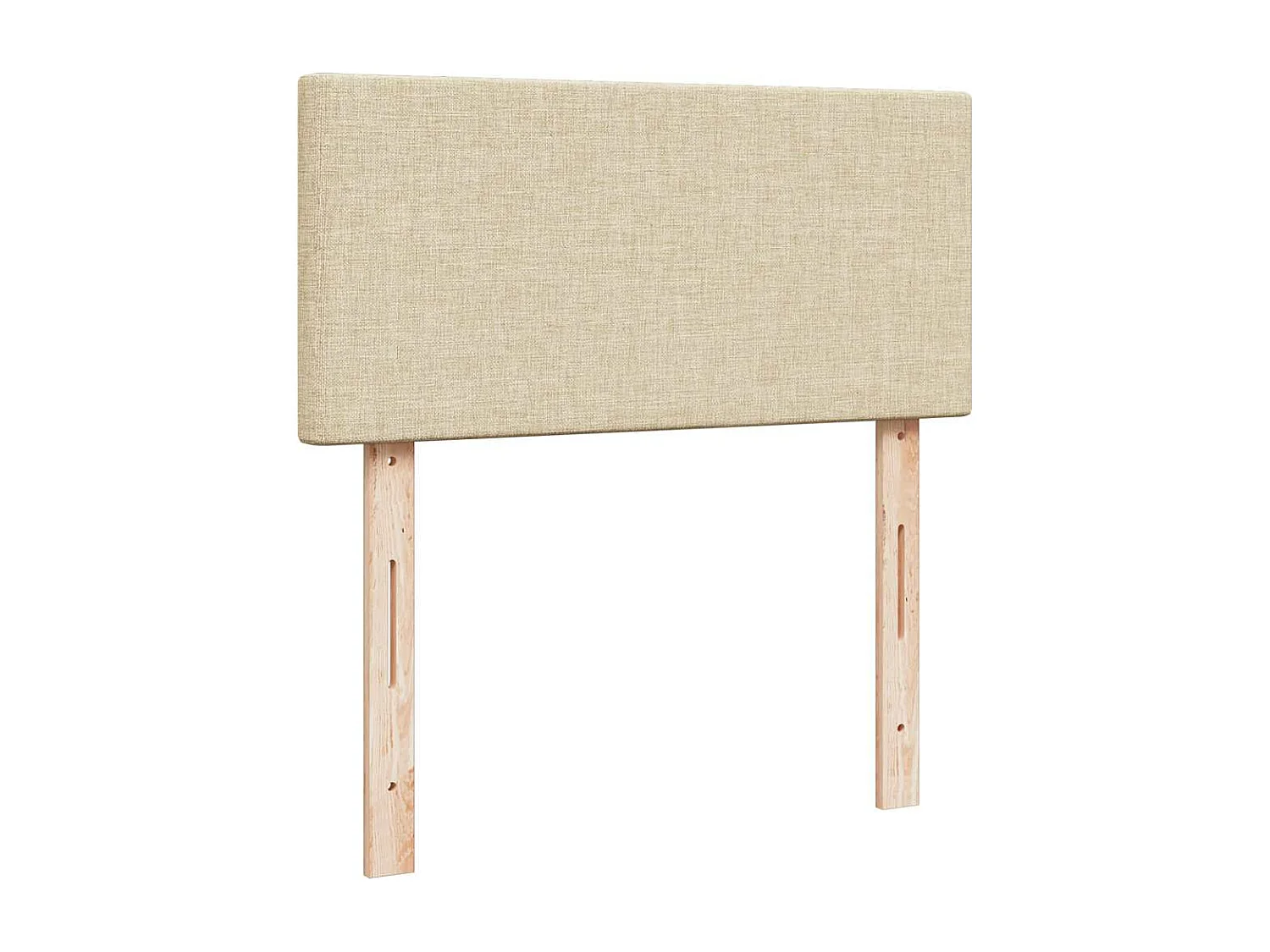 Cadre de lit ottoman avec matelas crème 80x200 cm tissu