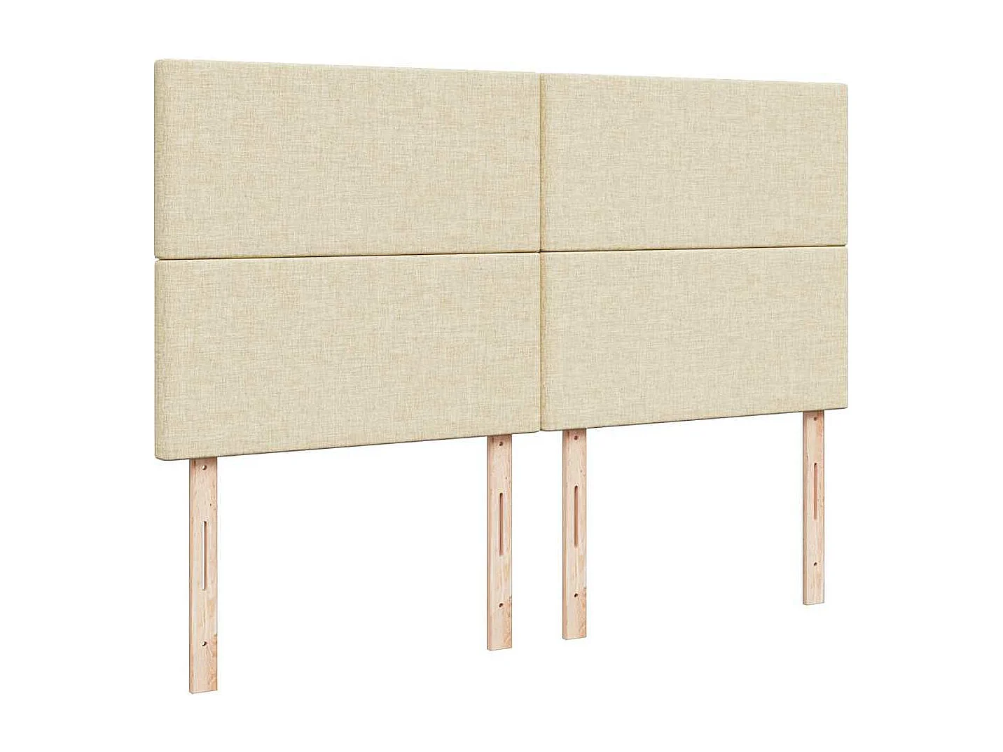 Estructura de cama otomana con colchón tela crema 160x200cm