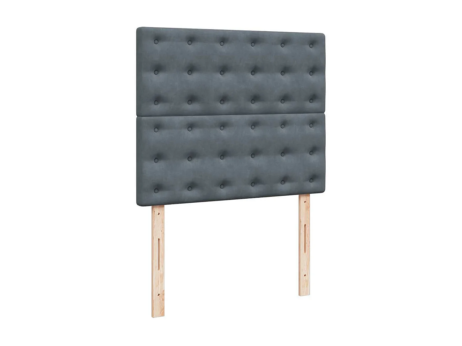 Cadre de lit ottoman et matelas gris foncé 120x200 cm velours