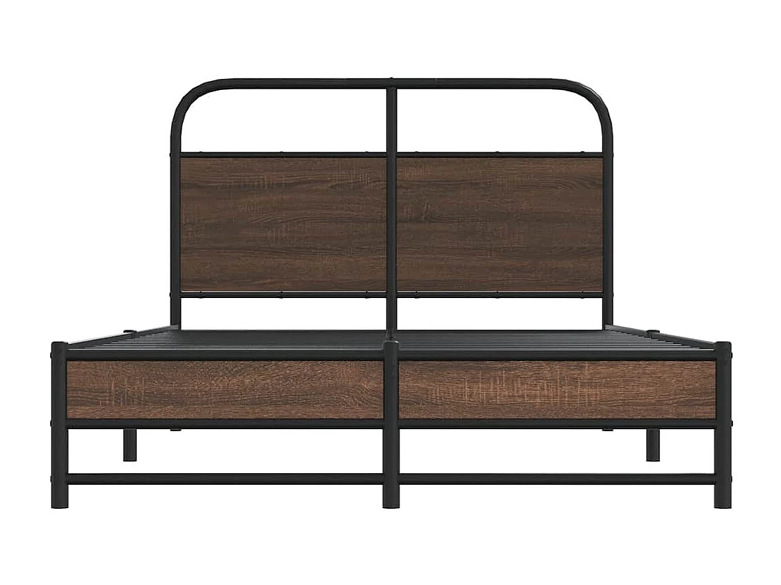 Cadre de lit sans matelas 135x190 cm chêne marron