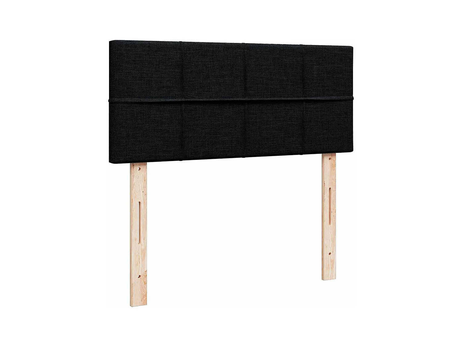 Lit ottoman avec matelas noir 120x200 cm tissu