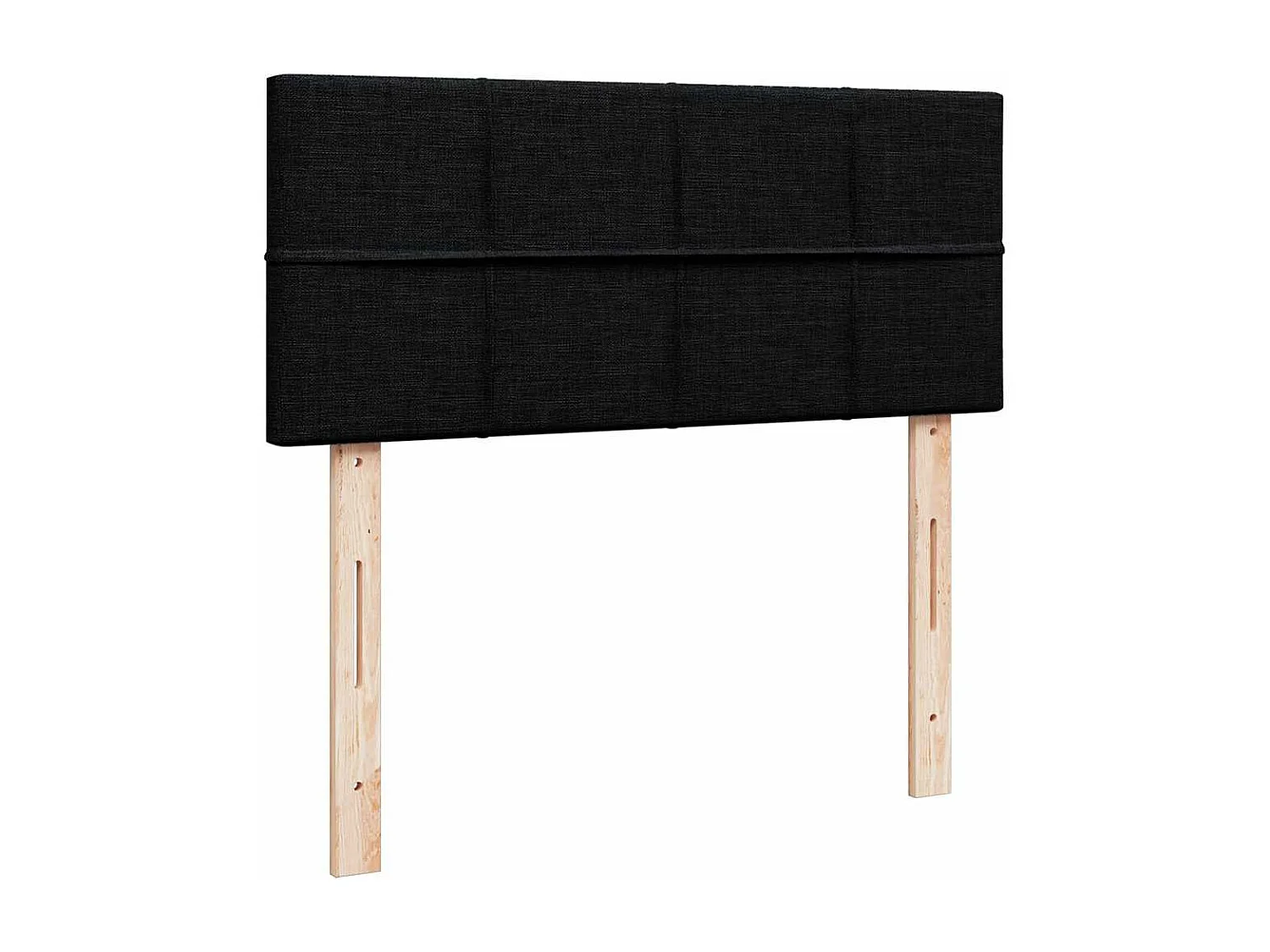 Lit ottoman avec matelas noir 120x200 cm tissu