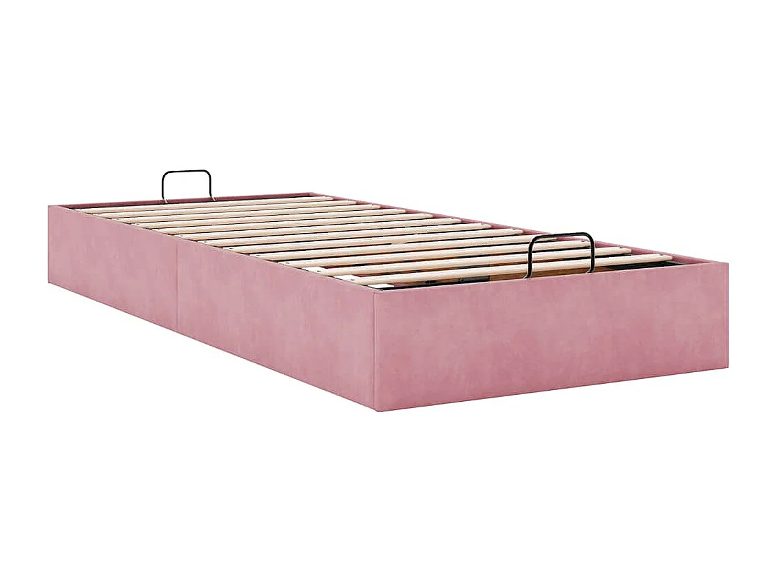 Bedframe zonder matras 90x200 cm fluweel roze