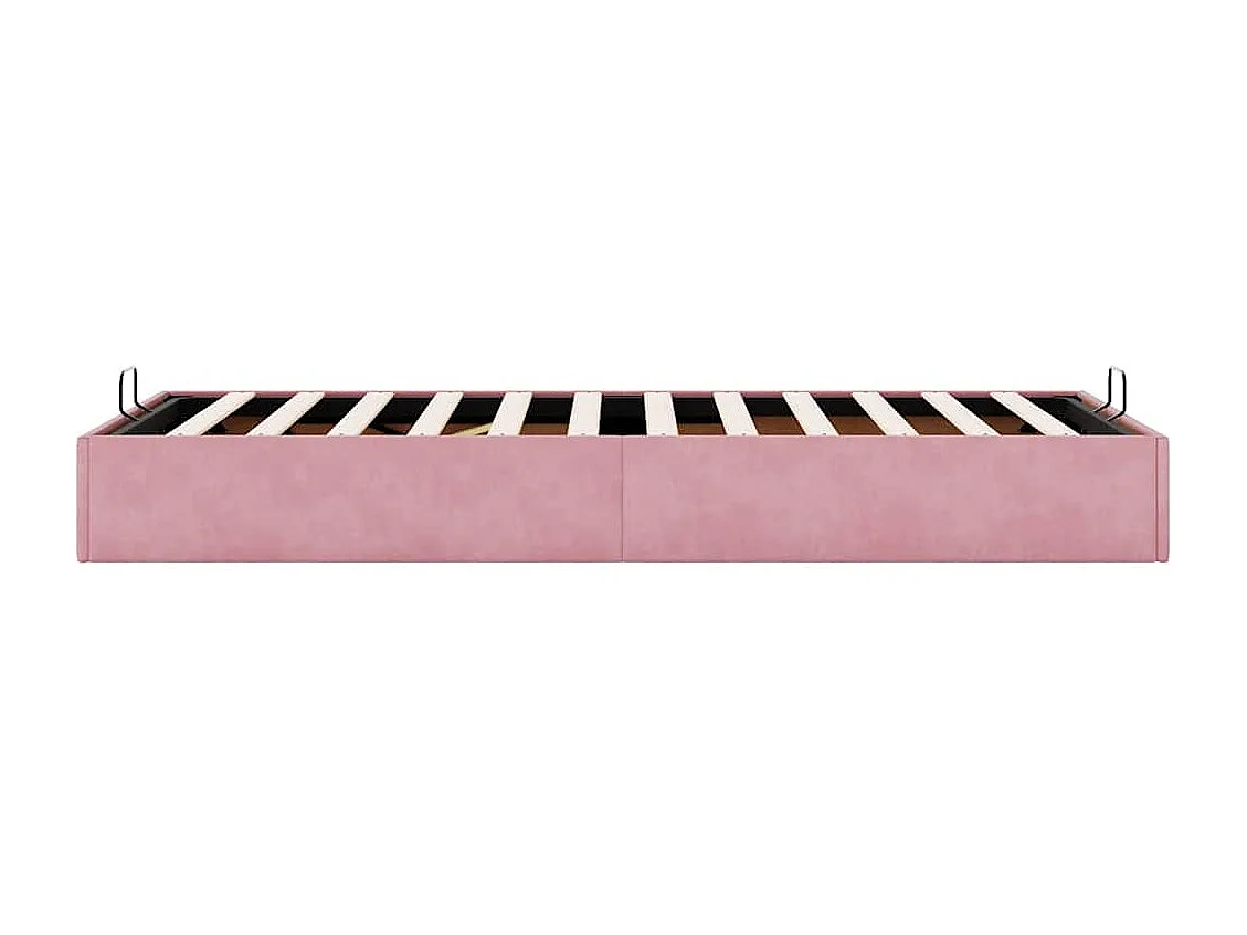 Bedframe zonder matras 90x200 cm fluweel roze