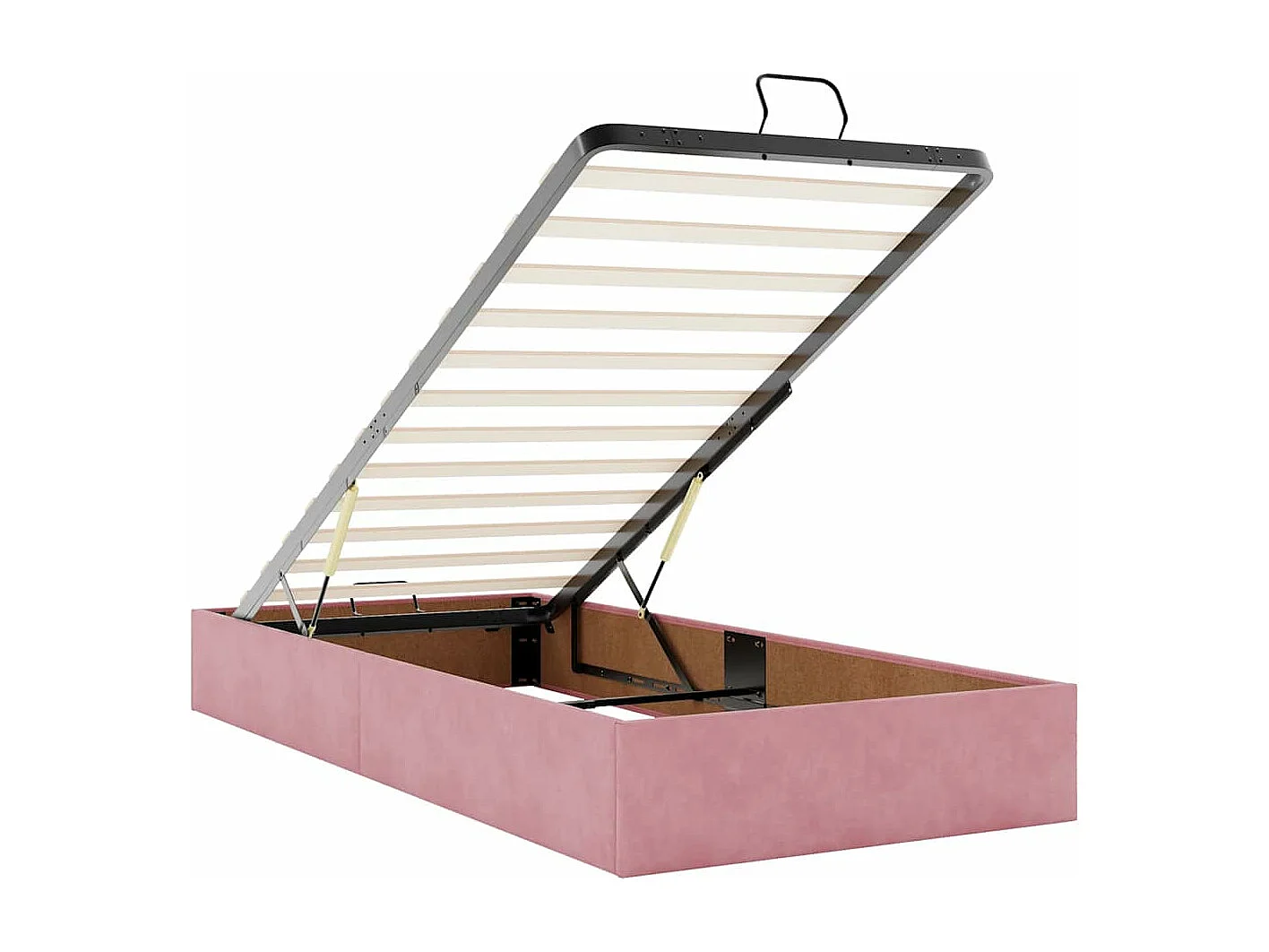 Bedframe zonder matras 90x200 cm fluweel roze