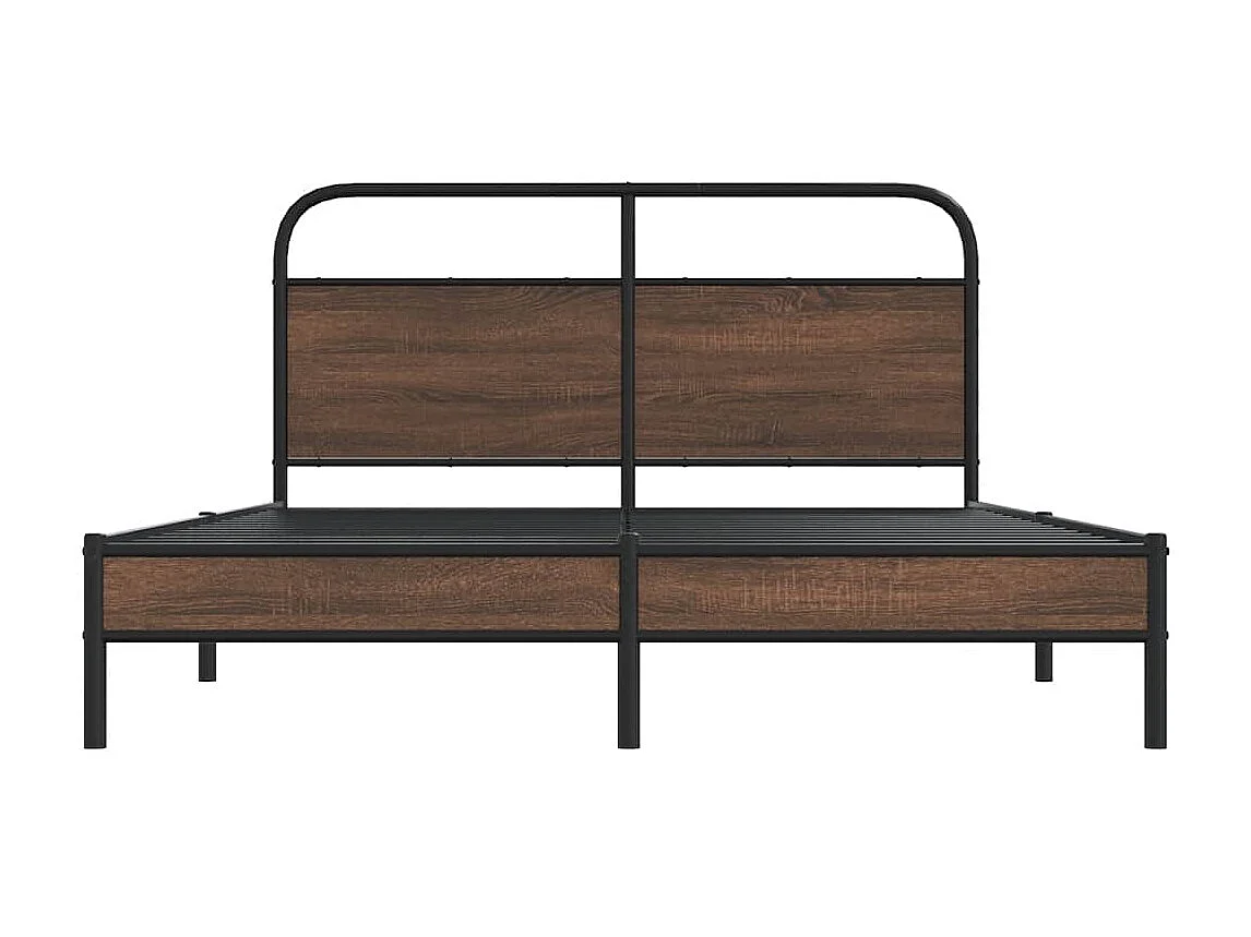 Cadre de lit sans matelas 160x200 cm chêne marron