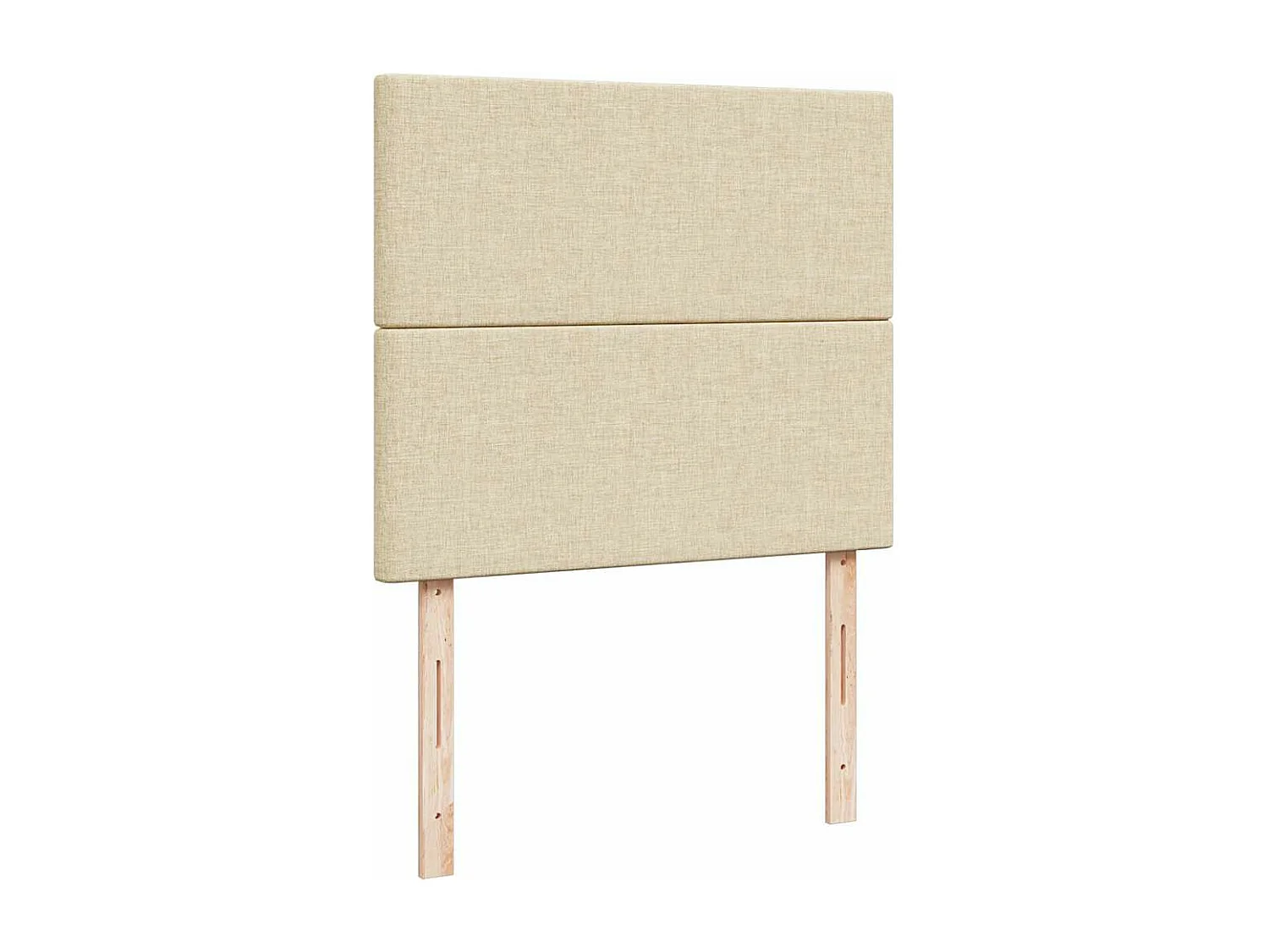 Estructura de cama otomana con colchón tela crema 120x200 cm