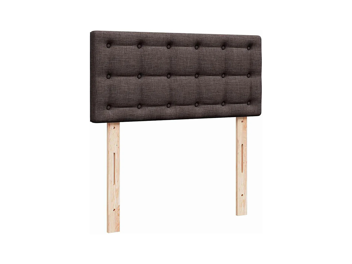 Cadre de lit ottoman avec matelas marron foncé 200x200 cm tissu
