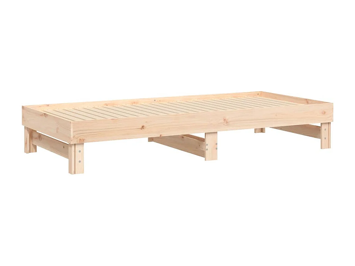 Lit coulissant 2x(80x200) cm Bois de pin massif