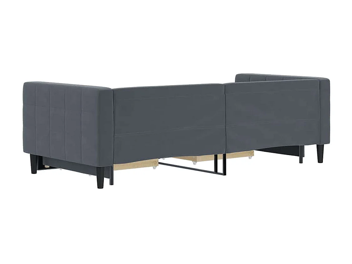 Lit de jour avec gigogne et tiroirs sans matelas 90x200 cm