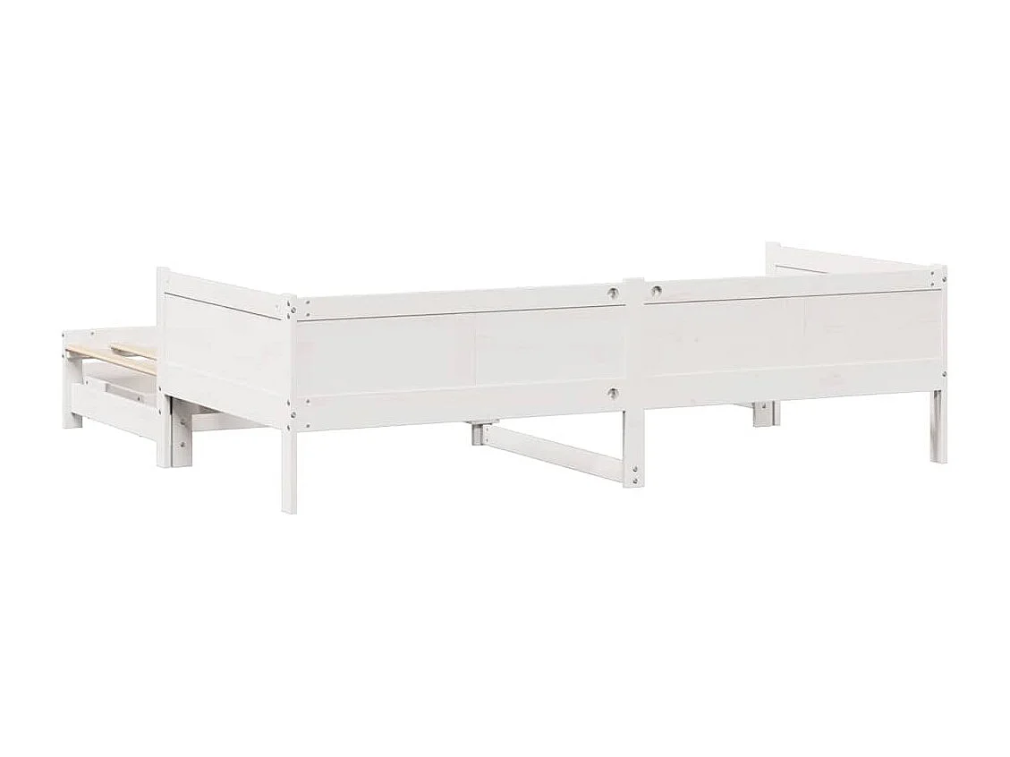 Sofá-cama com gavetão e gavetas sem colchão 90x190 cm branco