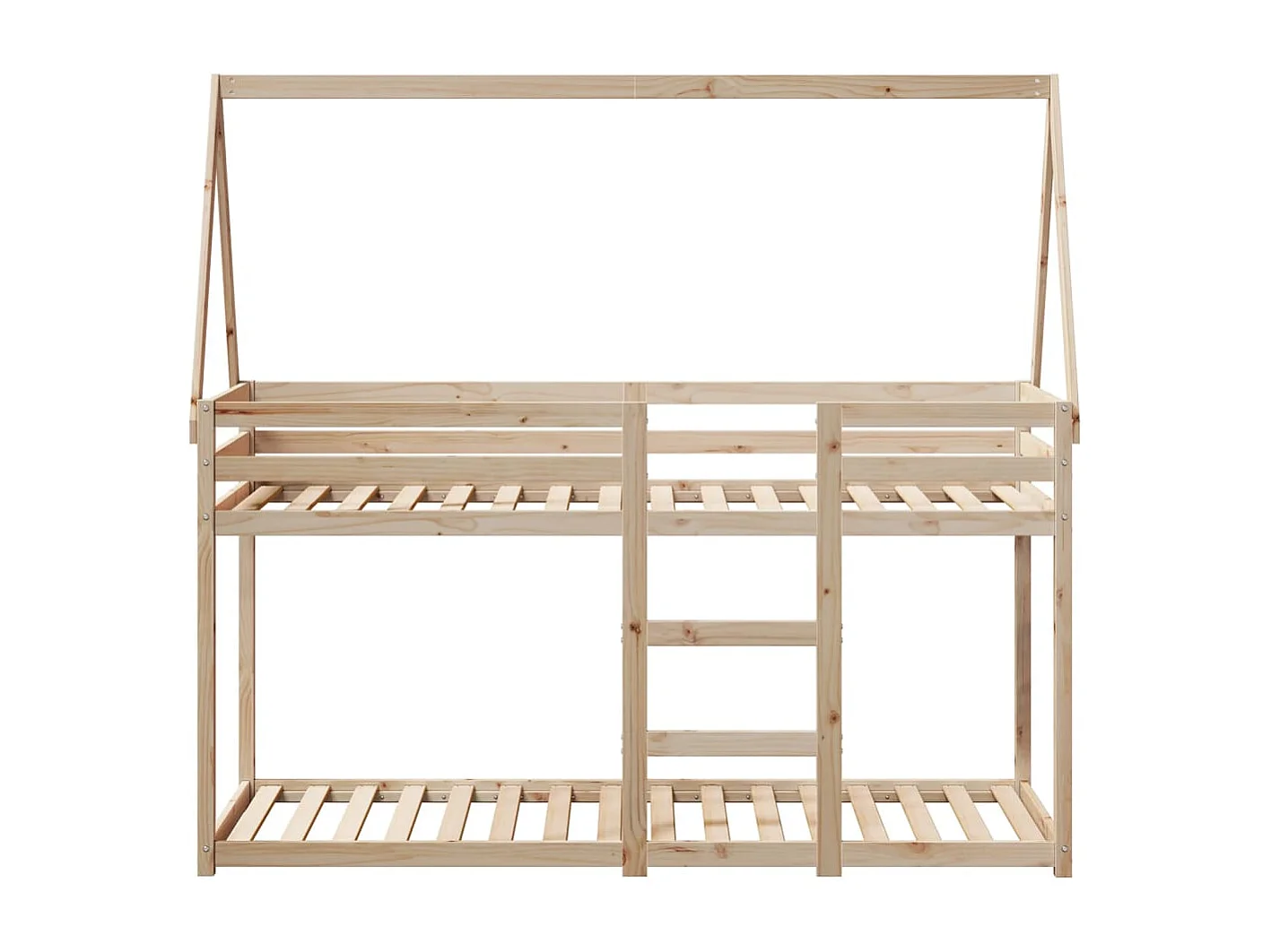 Lit superposé avec toit 90x190 cm bois massif de pin