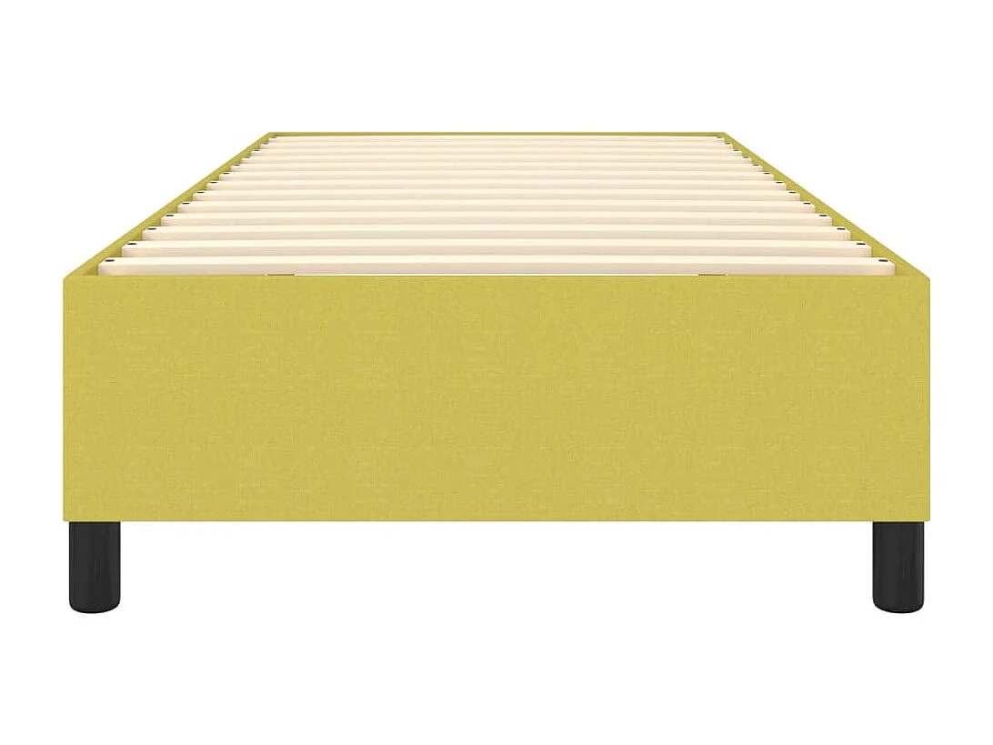 Estructura de cama box spring tela verde 90x200 cm