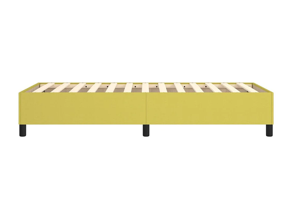 Estructura de cama box spring tela verde 90x200 cm